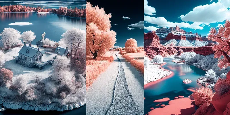Thermal Landscape Photographs generated by undefined