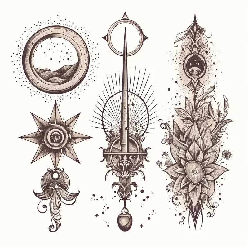 Spiritual Tattoo Art Logos