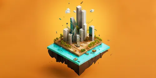 Block Cities generated by dalle