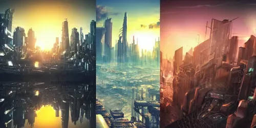 Futuristic City Landscape generated by promptbase
