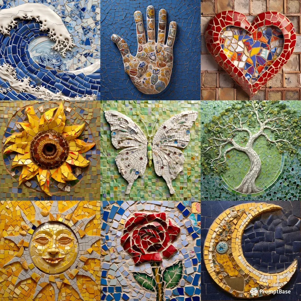 Antoni Gaud Trencadis Mosaic Art