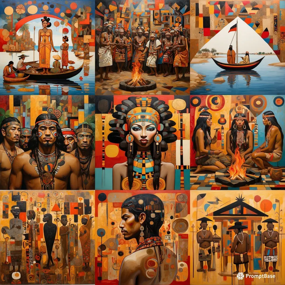 Indigenous People Artwork Compositions