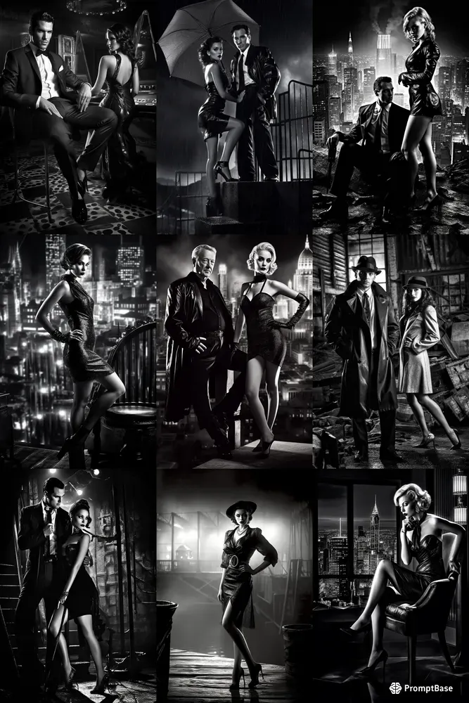 Edgy Sin City Film Noir Style Photoshoot