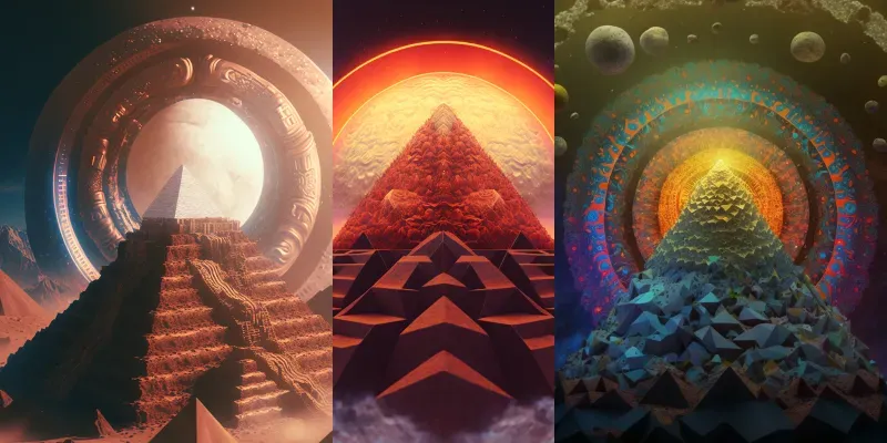 Fantasy Pyramid Art generated by undefined