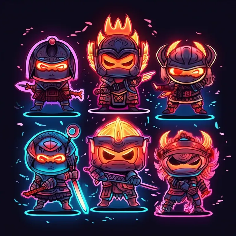 Chibi Samurai Characters