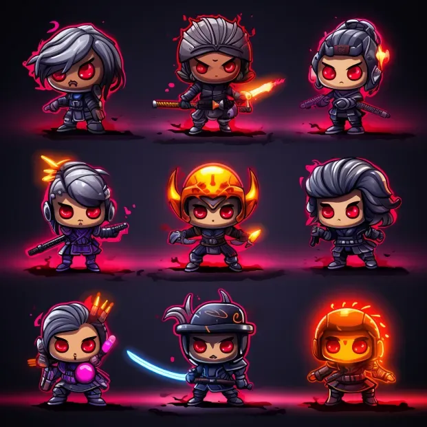 Chibi Samurai Characters