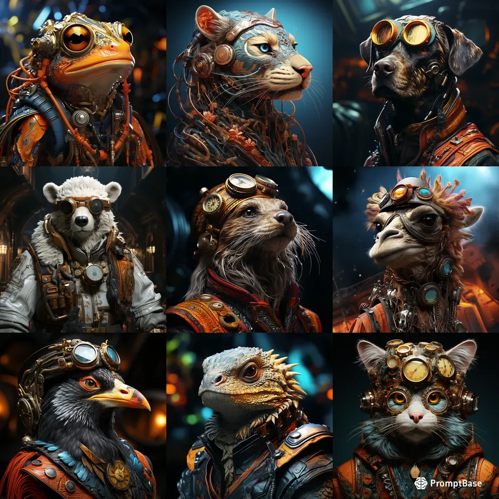 Steampunk Animal Heroes
