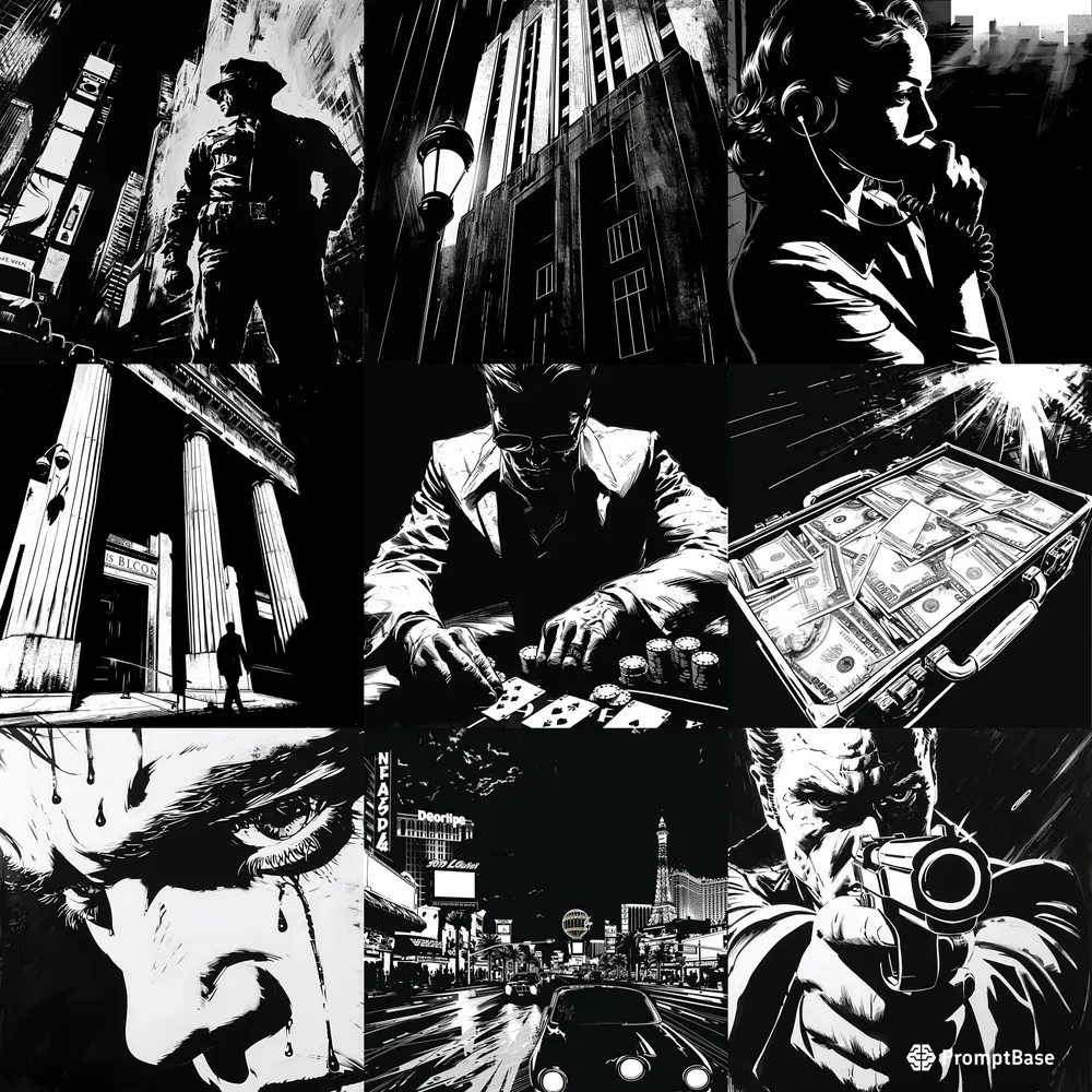 Black And White Noir Comic