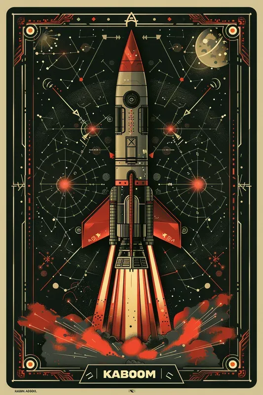 Retro Sci-fi Poster Wall Art