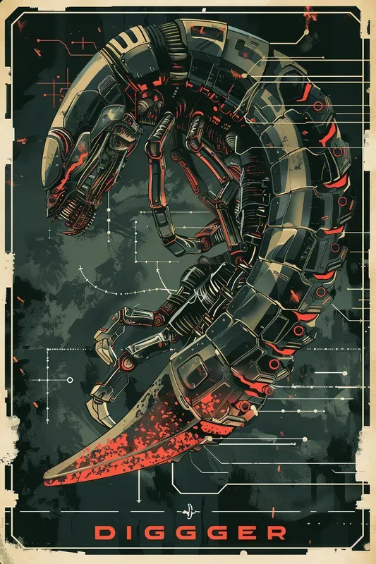 Retro Sci-fi Poster Wall Art
