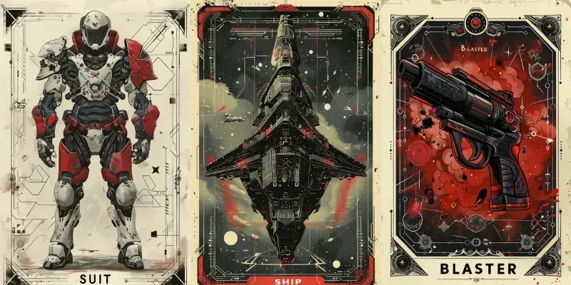 Retro Sci-fi Poster Wall Art generated by undefined