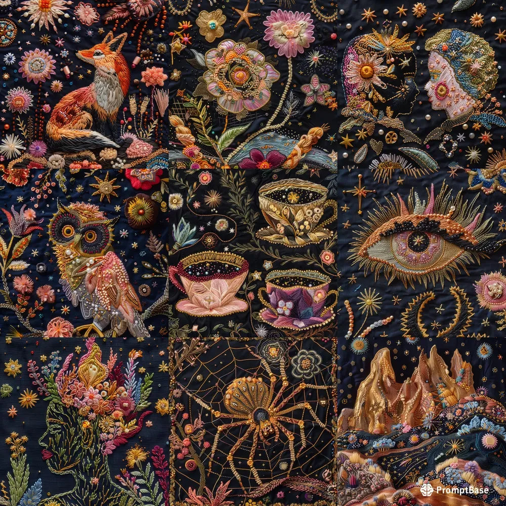 Cosmic Needlework Art