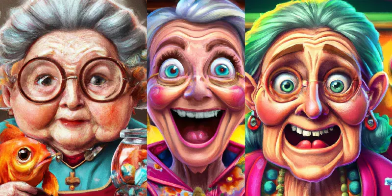 Cute Animated Grandma Avatars generated by undefined