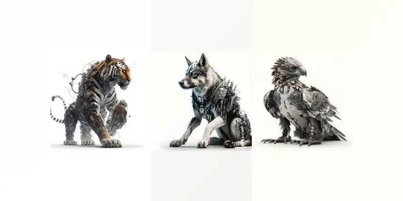 Futuristic Cyborg Animals generated by undefined