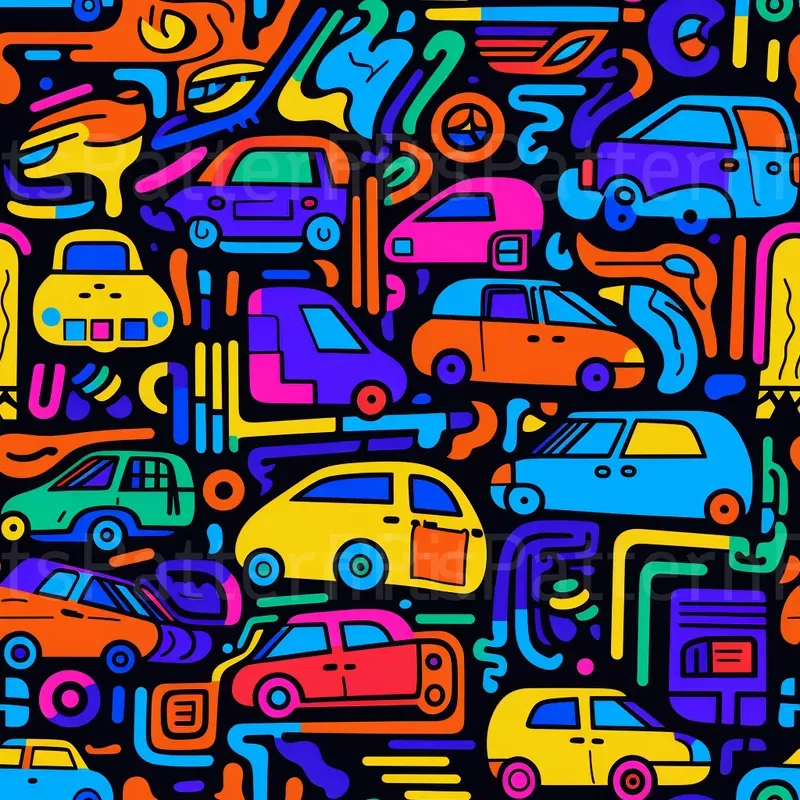 Colorful Minimalism Doodle Pattern