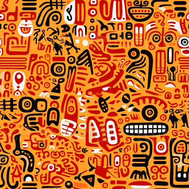 Colorful Minimalism Doodle Pattern