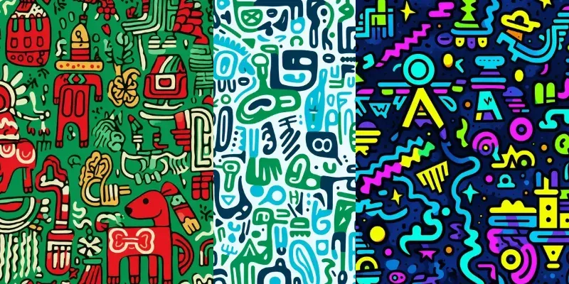 Colorful Minimalism Doodle Pattern generated by undefined