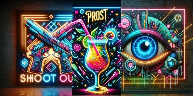 Neon Art Vibrant Edgy Custom Designs generated by undefined