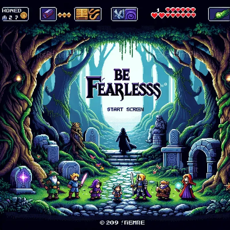 Nostalgic 16-bit Illustration Visuals