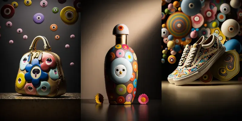 Pop-art Product Photographs generated by undefined