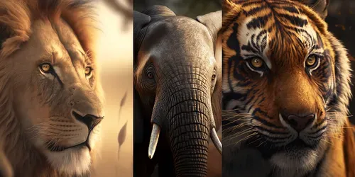 Photorealistic Wildlife Animal Pictures generated by midjourney