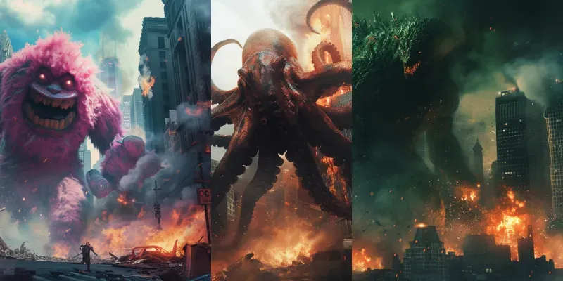 Monsters Destroying Cities generated by undefined