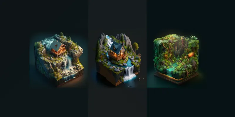 Isometric Scenes generated by undefined