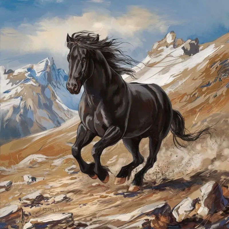 Customizable Majestic Horse Art