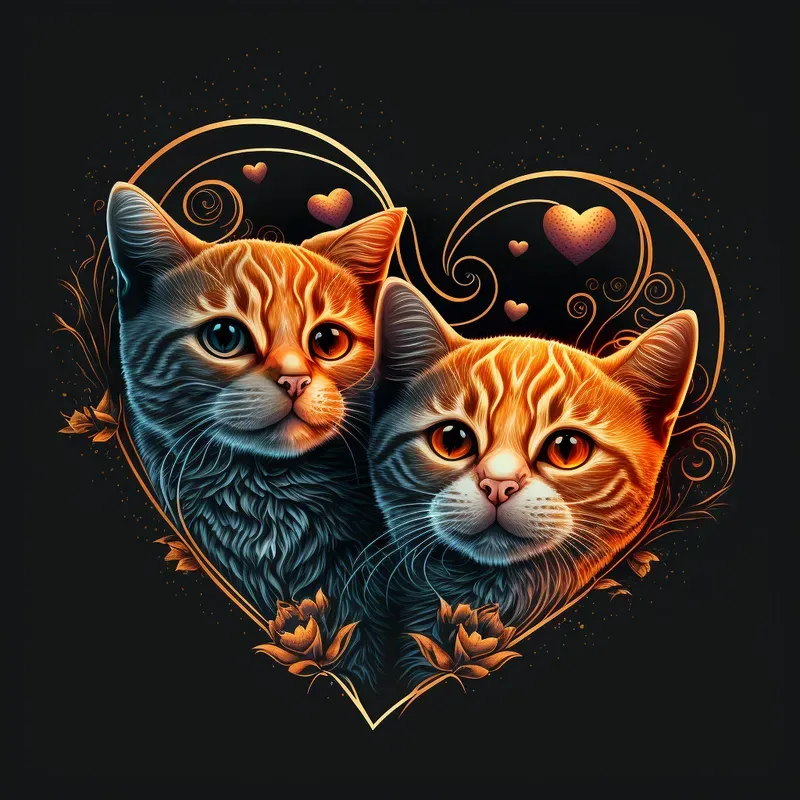 Animal Illustrations In Love