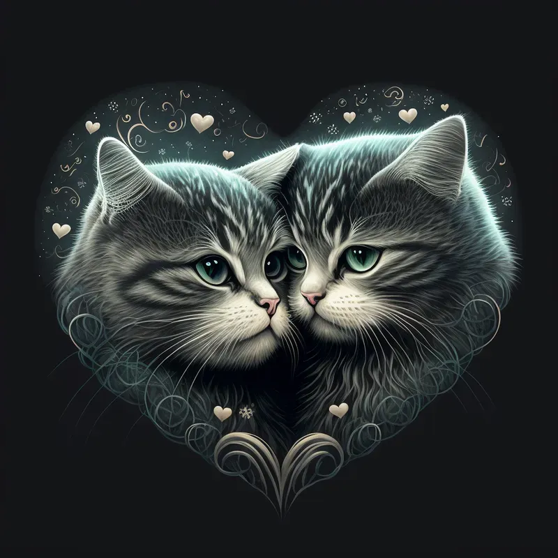 Animal Illustrations In Love