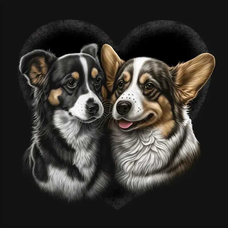Animal Illustrations In Love