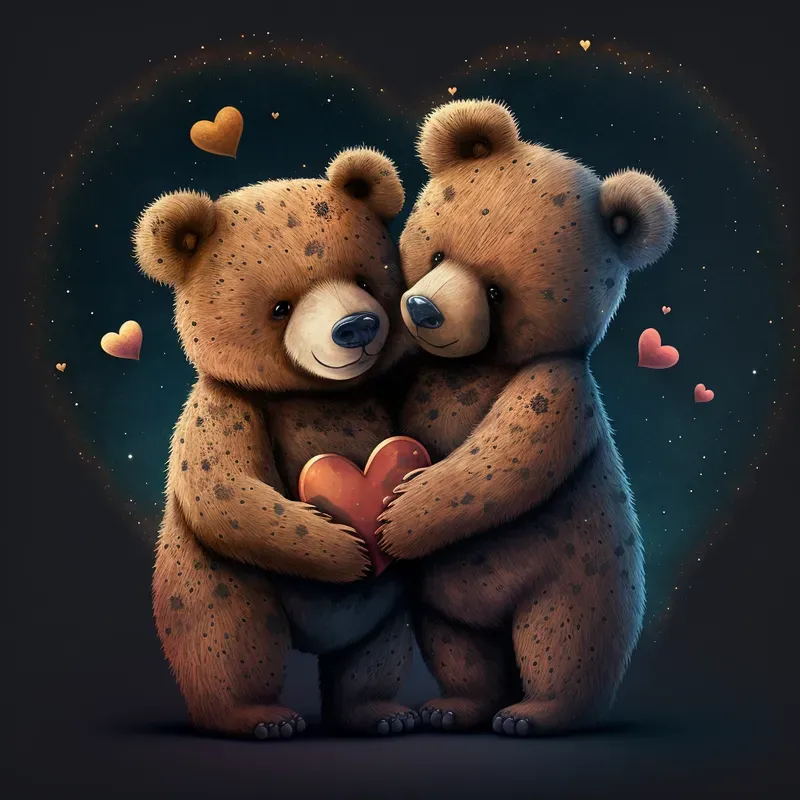 Animal Illustrations In Love