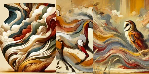 Elemental Whispers Colors In Motion generated by dalle