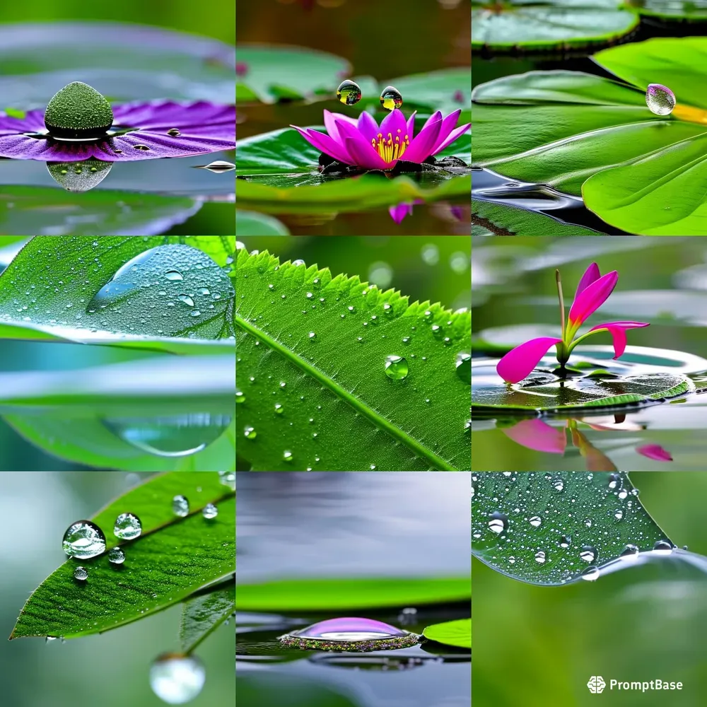 Raindrop Reflections Closeups