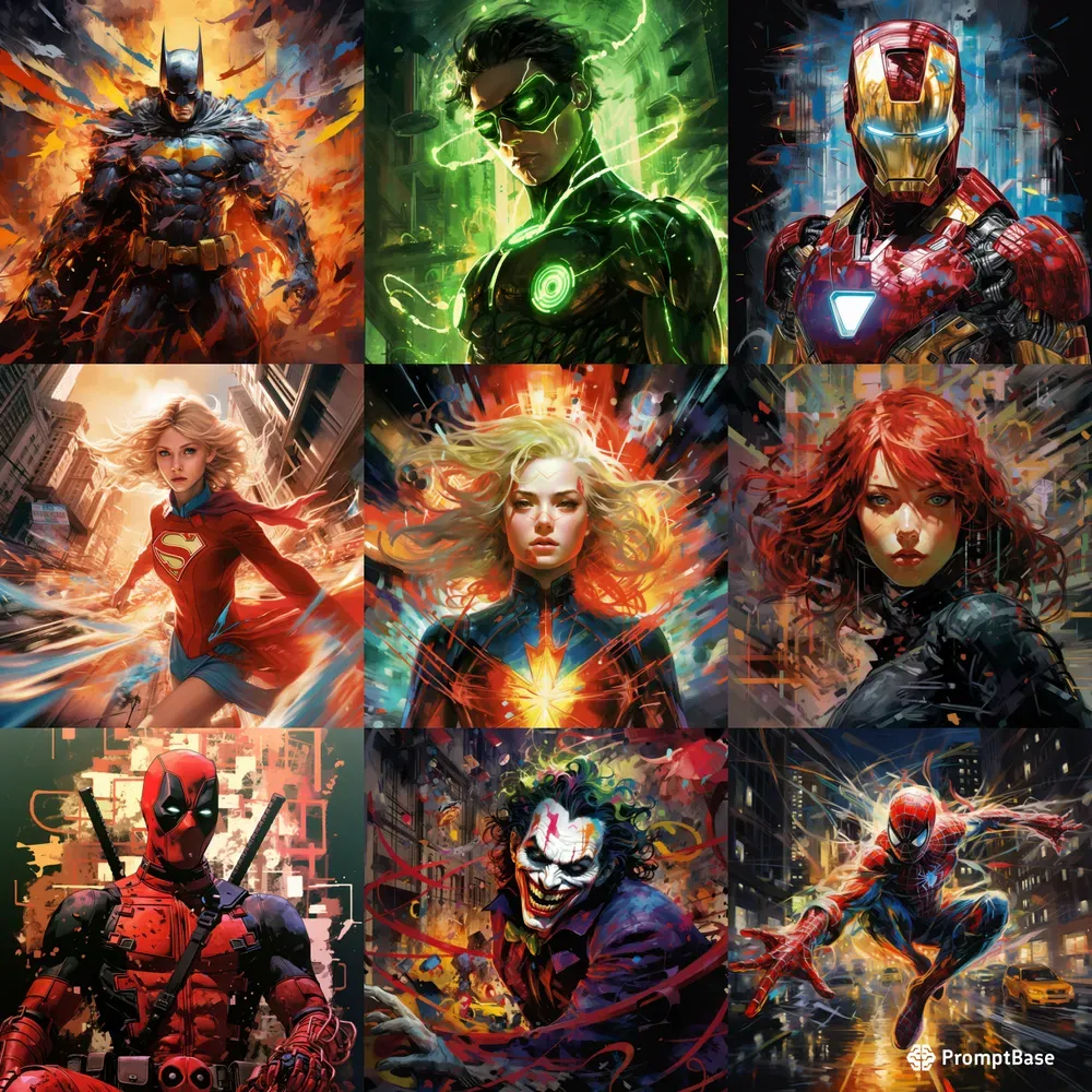 Epic Marveldc Character Portraits