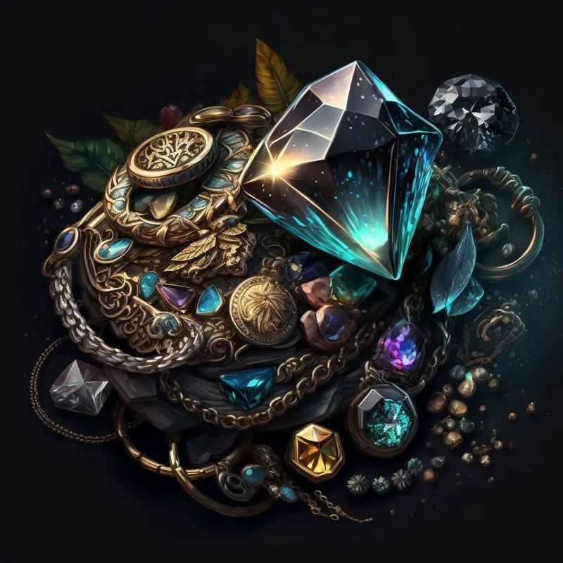 Groups Of Valuable Items Fantasy Game Art Assets