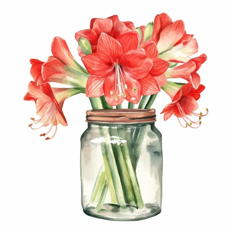 Jars Of Flowers Bouquets Cliparts