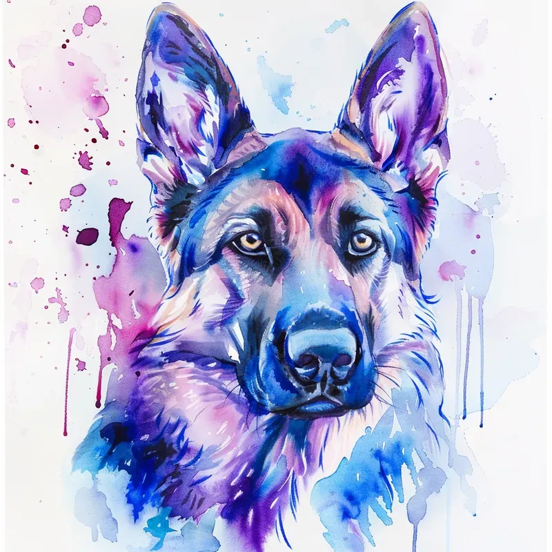 Watercolour Dog Portraits