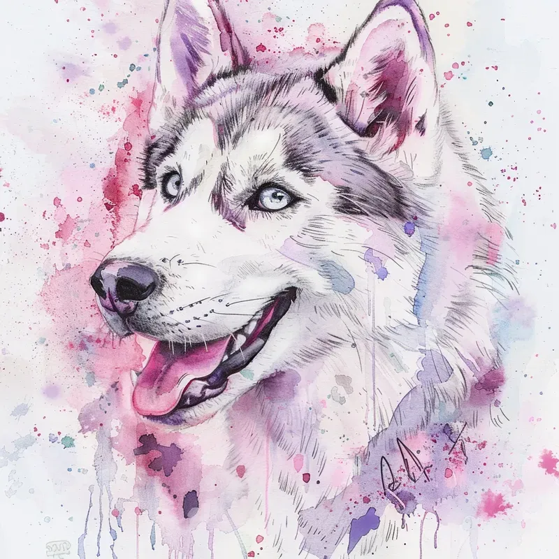 Watercolour Dog Portraits