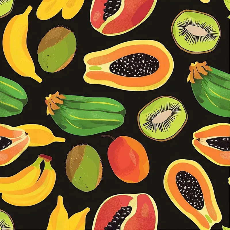 Seamless Fruit Patterns