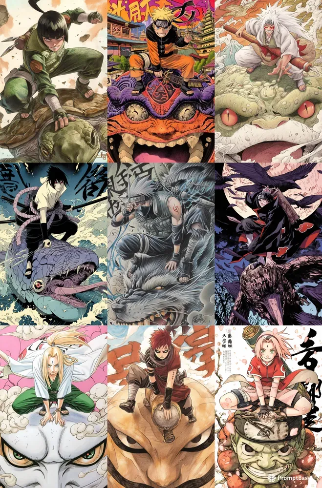 Colored Pastel Manga Naruto Covers
