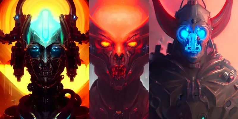 Demonic Cybernetic Knight Avatars generated by undefined