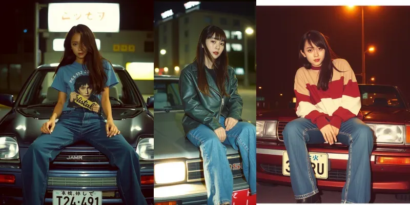 Steps Back Into 90s Japan Vintage Vibes generated by undefined