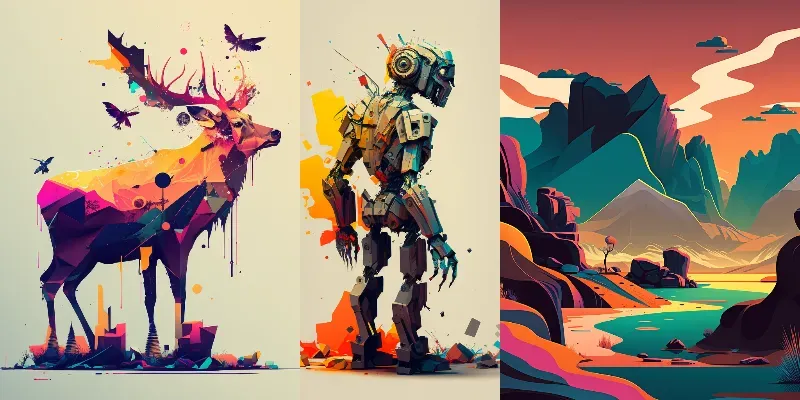 Abstract Digital Artworks generated by undefined