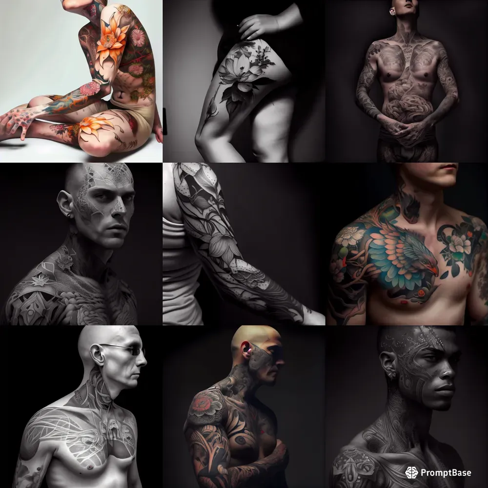 Detailed Tattoos On Realistic Models