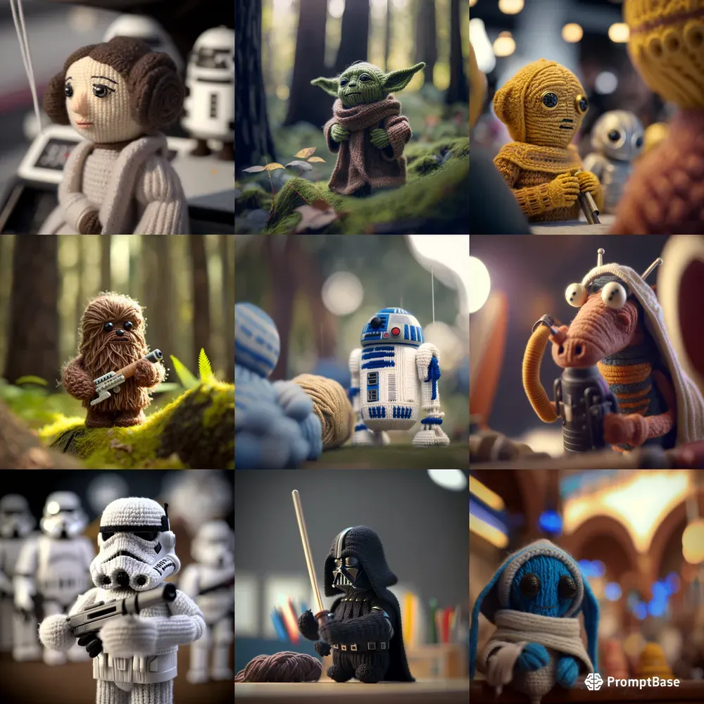 Knitted Star Wars Characters