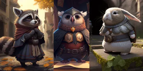Kids Books Medieval Fantasy Characters generated by midjourney