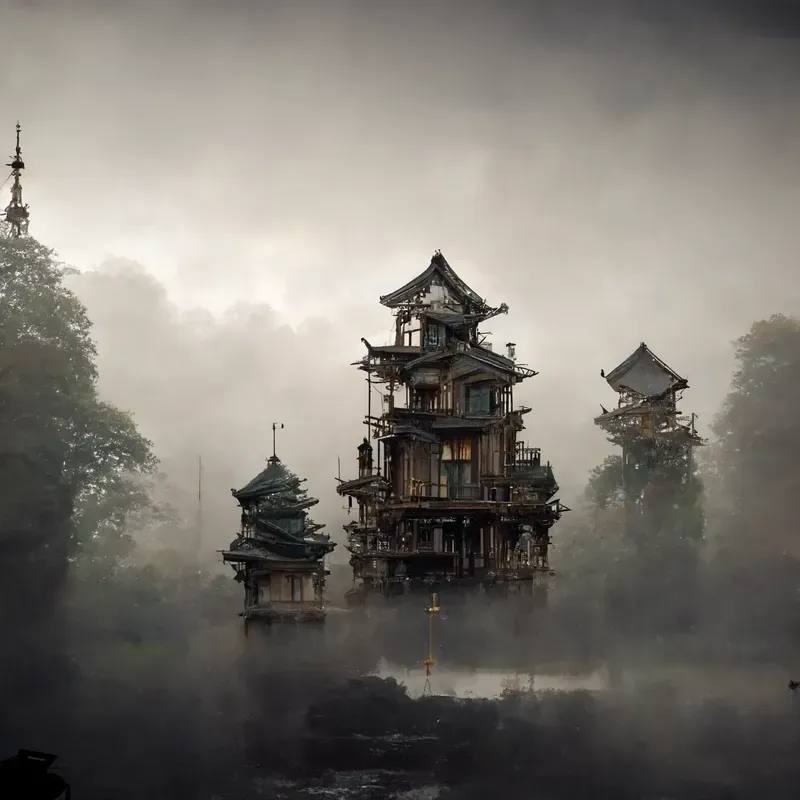 Japanese Inspired Steampunk Architecture