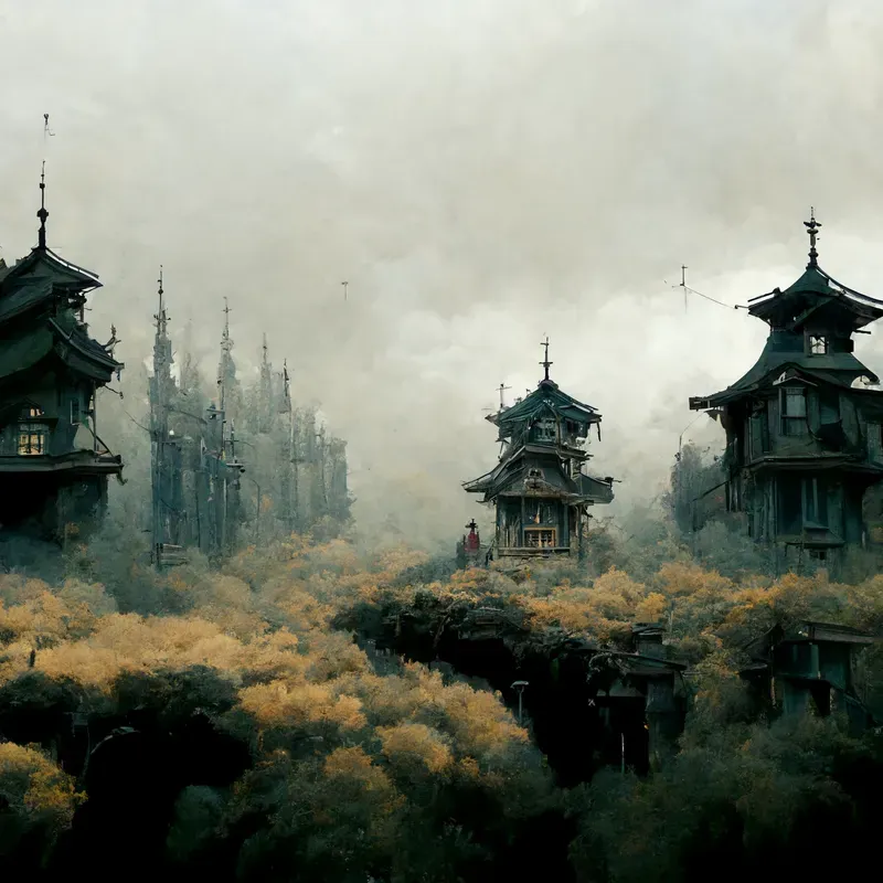 Japanese Inspired Steampunk Architecture