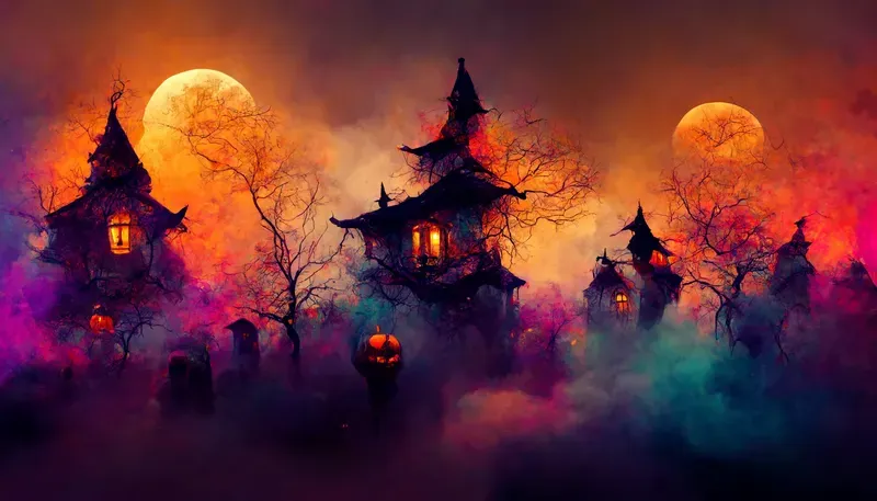 Colorful Halloween Wallpaper